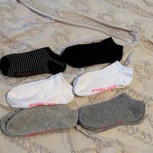 Betsey Johnson Low-Cut No-Show Sock 6-Pack - Black, White, Gray - NWOT